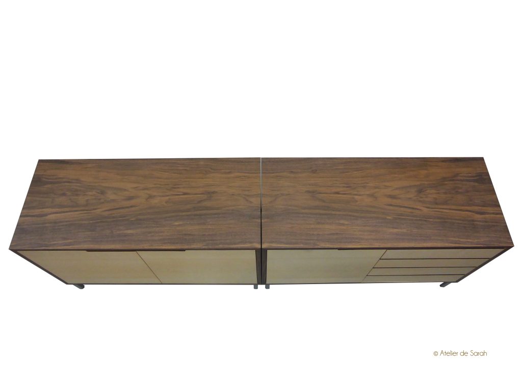 Double-credenza-side-by-side-showing-walnut-book-match-veneer