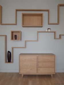 credenza-with-3-drawers-and-serpent-wall-decoration